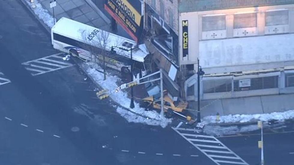 NJ Transit Bus Crash into Building Injures 9