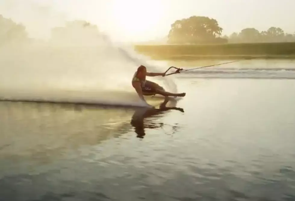 Water skier creates the most amazing stunt