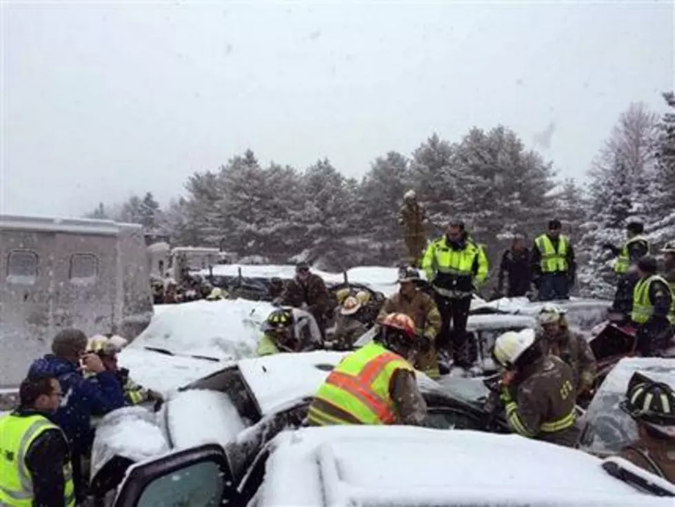 40-vehicle pileup in snowy Maine leaves at least 14 injured