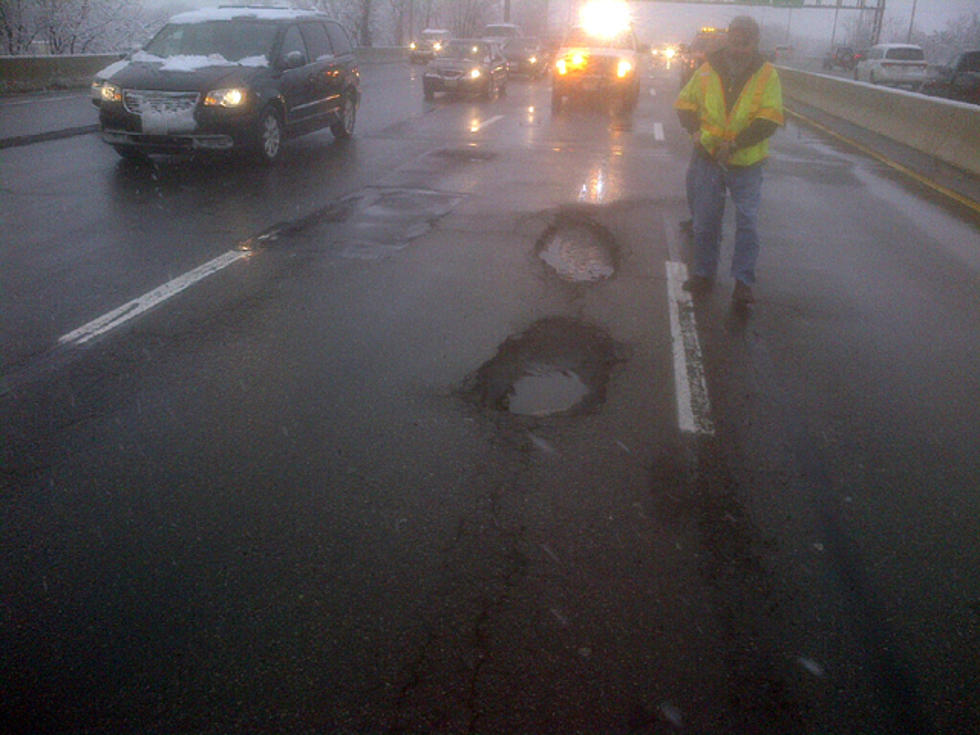 Watch out! Huge Parkway potholes flattened a dozen tires