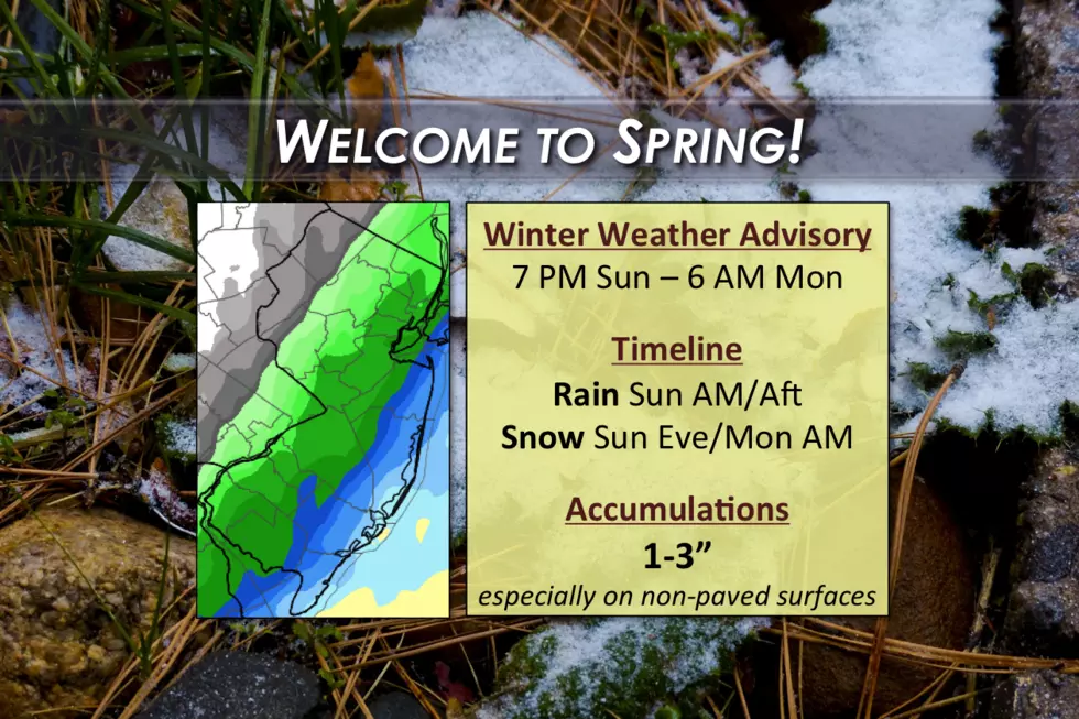 Rainy, snowy first day of Spring in NJ – Winter Weather Advisory