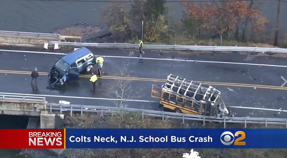 School bus burns, driver killed during fiery crash in Colts Neck, police say