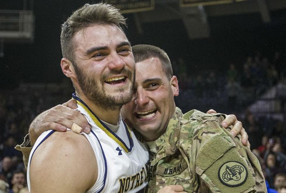 Surprise! Watch NJ Notre Dame basketball player shocked as brother returns from Afghanistan