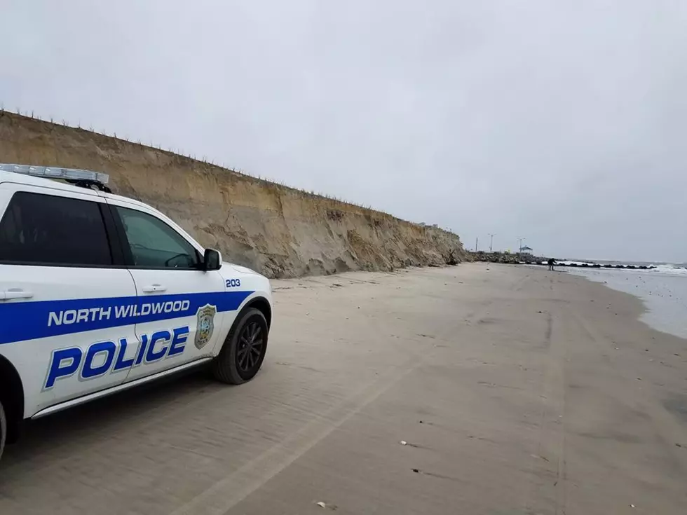 Storm wipes away some Jersey Shore beaches, leaving steep cliffs in sand