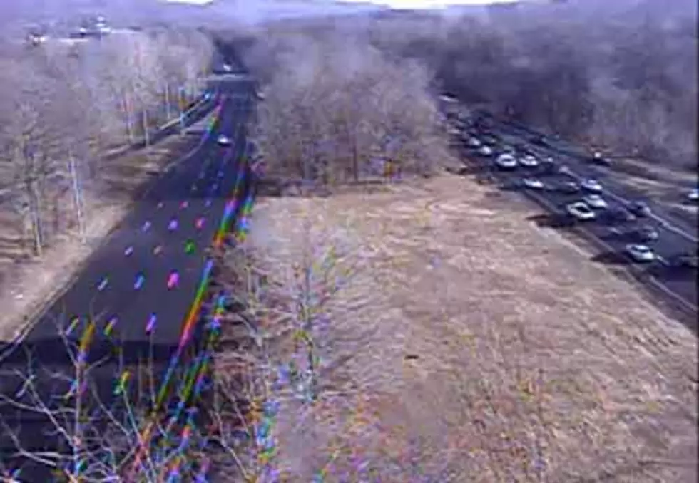 Huge delays on Route 287 because of overturned tractor trailer