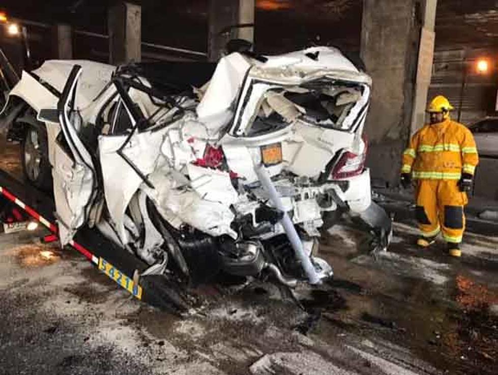 Driver crushed between two trucks on GWB — lucky to be alive