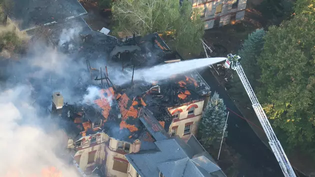 Watch from above: Another fire rages at former nursing home in North Plainfield
