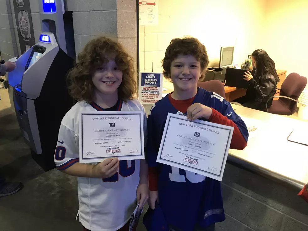 Trev's boys attend first Giants game
