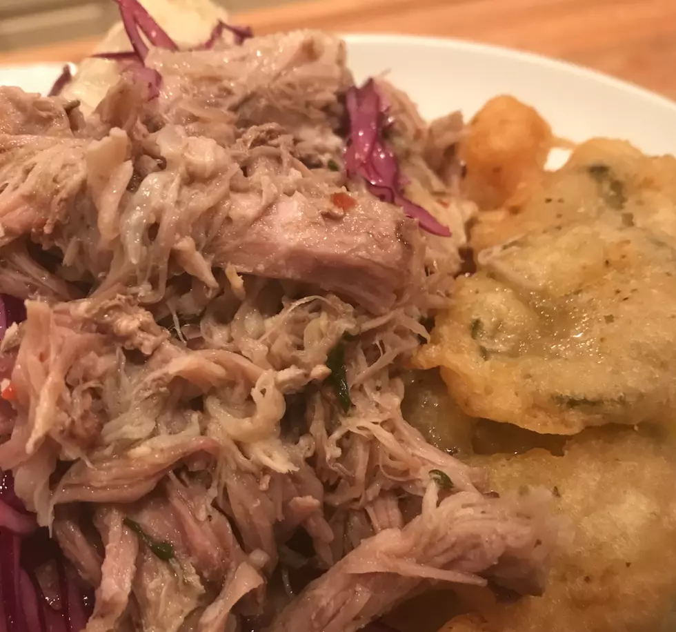 Pulled pork and fried pickle sandwich recipe