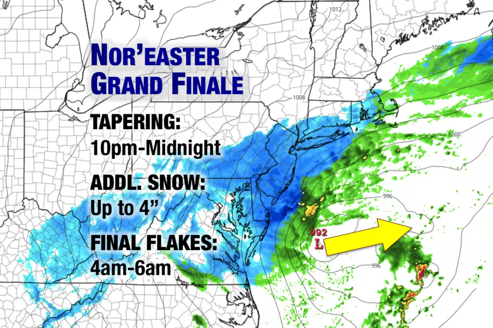 Spring nor’easter to slowly wind down Wednesday night