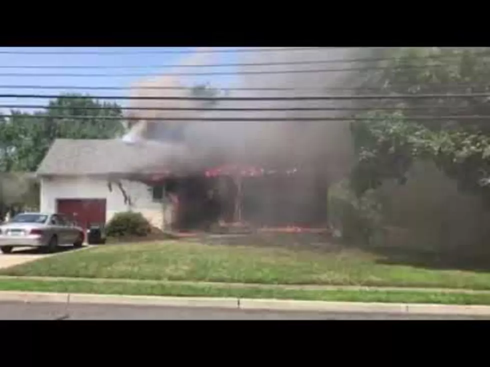 One injured as Howell mulch fire burns home