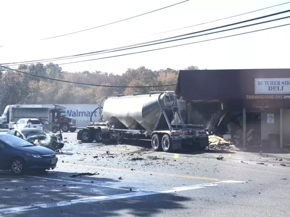 Truck smashes into Ocean County market