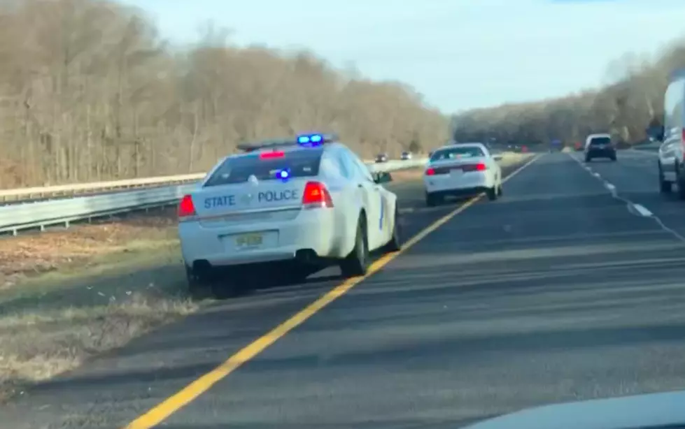 Guy crawling in the left lane is pulled over — caught on video