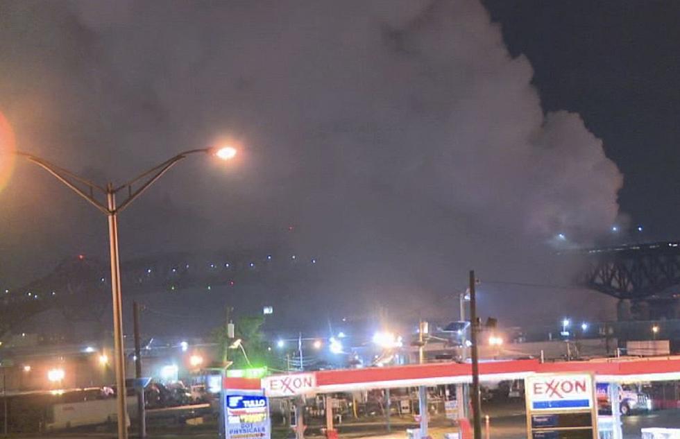 Chlorine plant fire spews dangerous fumes, closes Pulaski Skyway