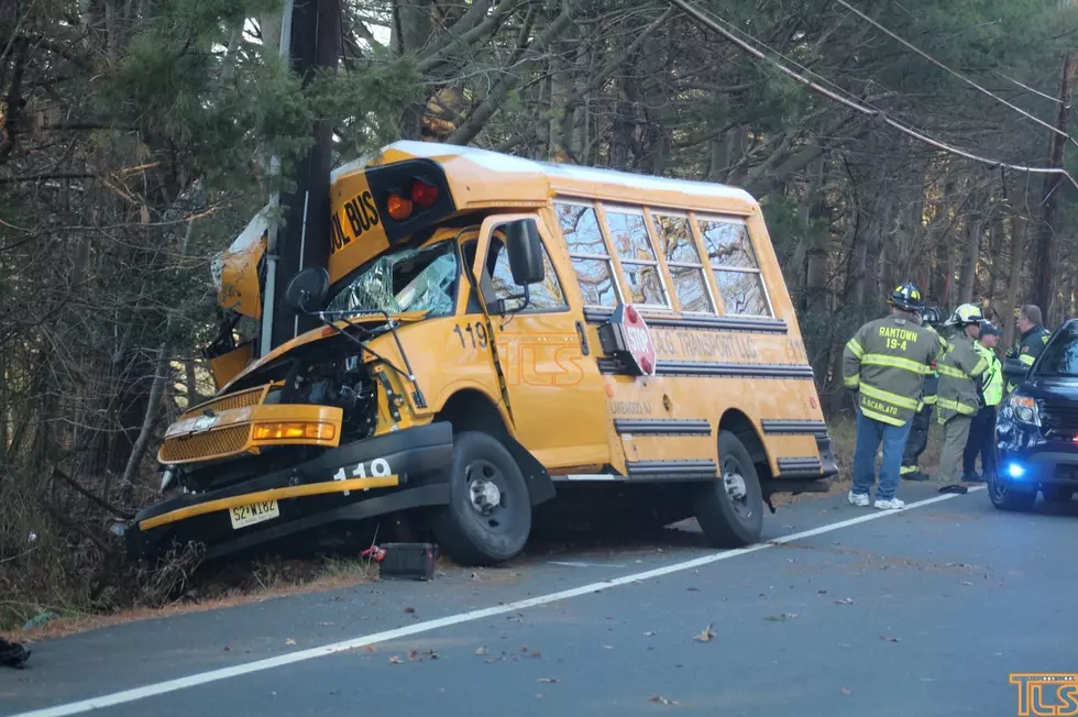 Howell school bus hits pole head-on, six kids aboard