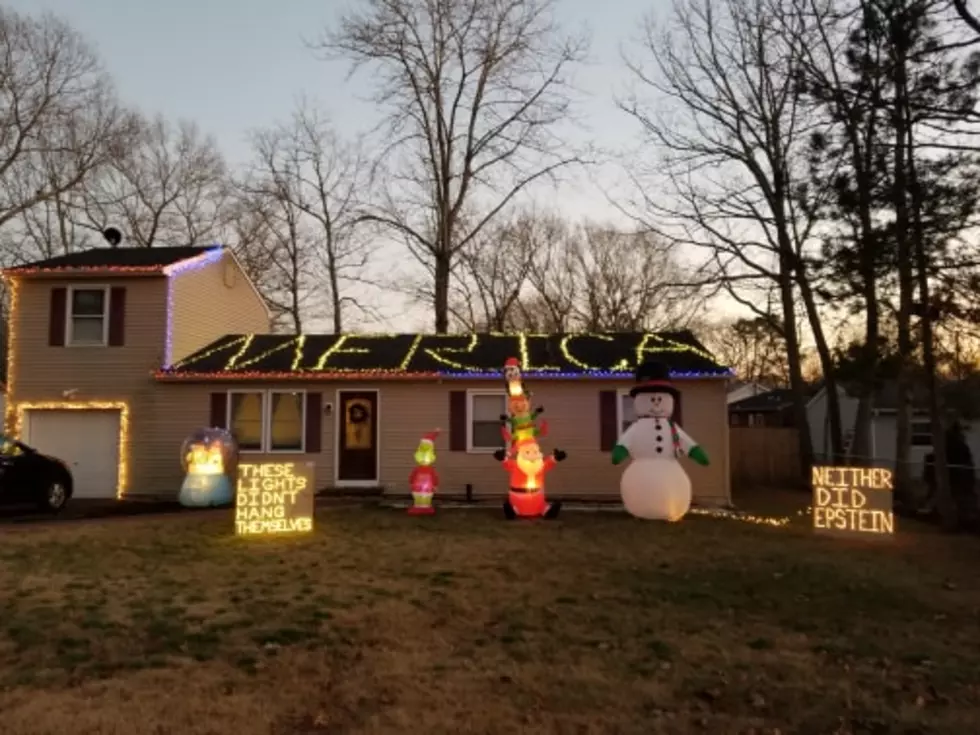 Lacey man decorates house with funny Epstein message