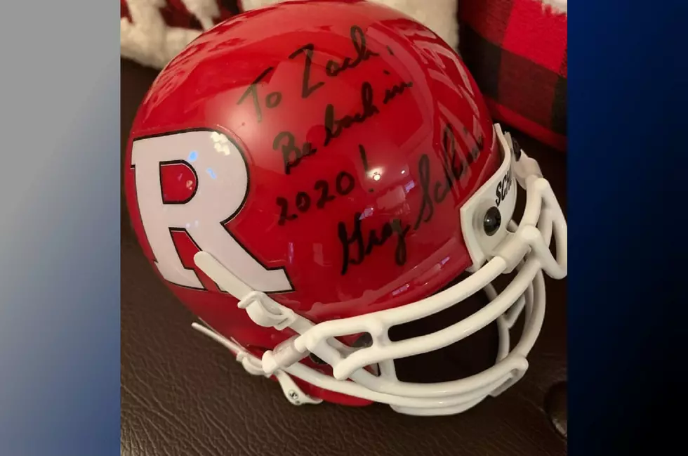 Schiano’s return to Rutgers foretold in a helmet autograph