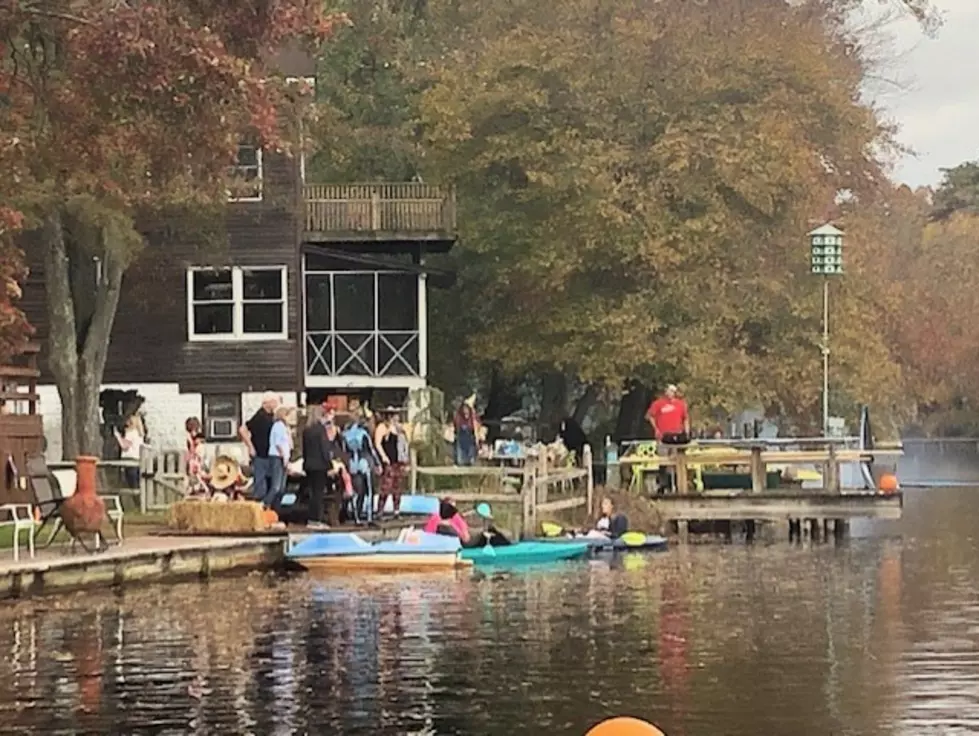Early Halloween on a lake in New Jersey