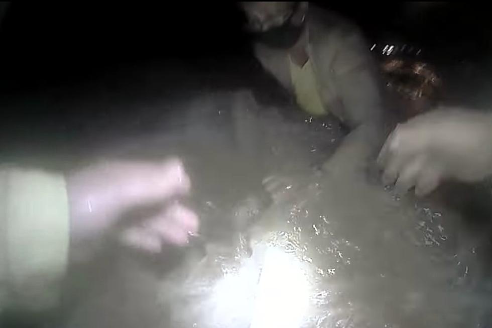 Amazing video of Ewing cops saving woman in flood waters