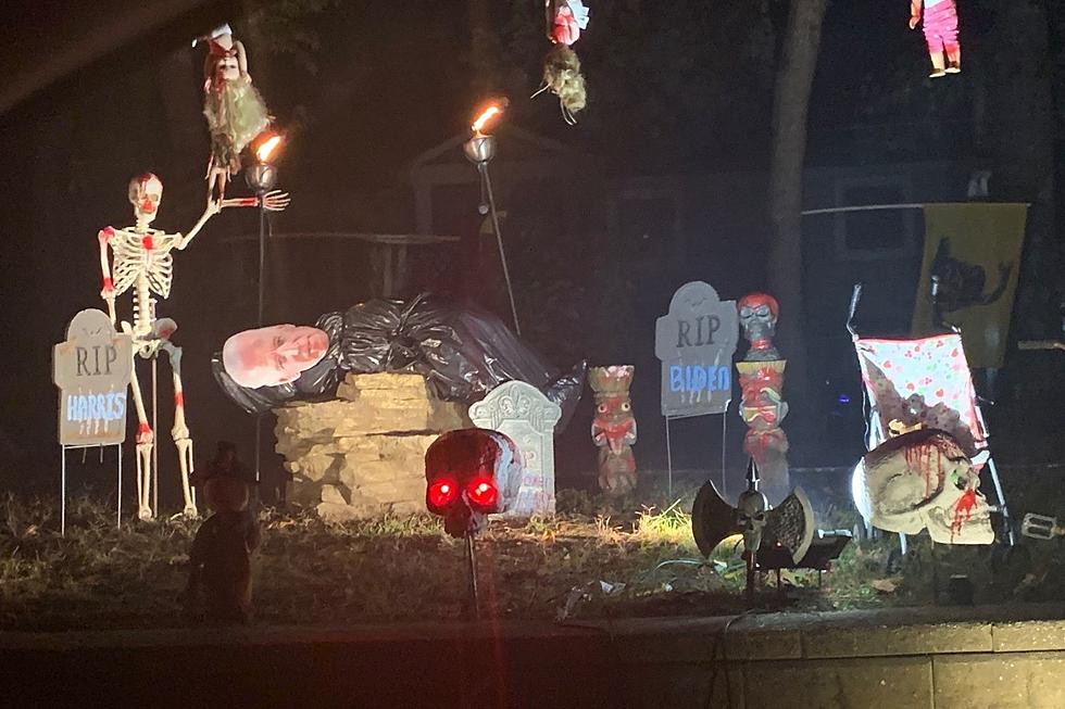 Jackson, NJ Halloween display with KKK-like ghost gone, another goes up