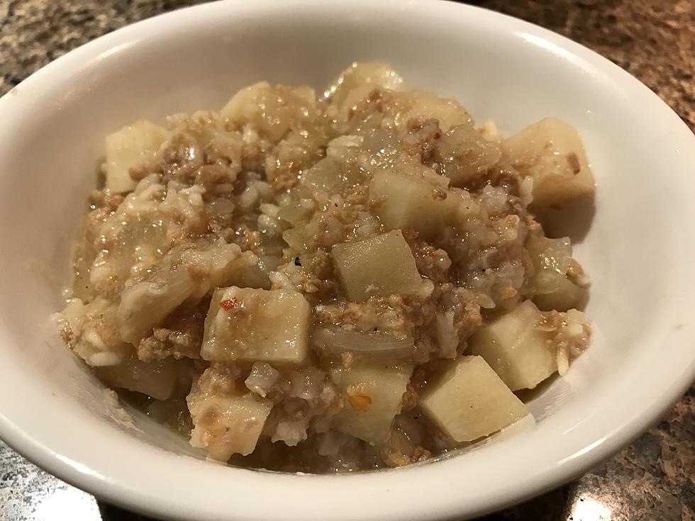 Craig’s Crockpot Sausage, Potatoes, Onions (and more) meal