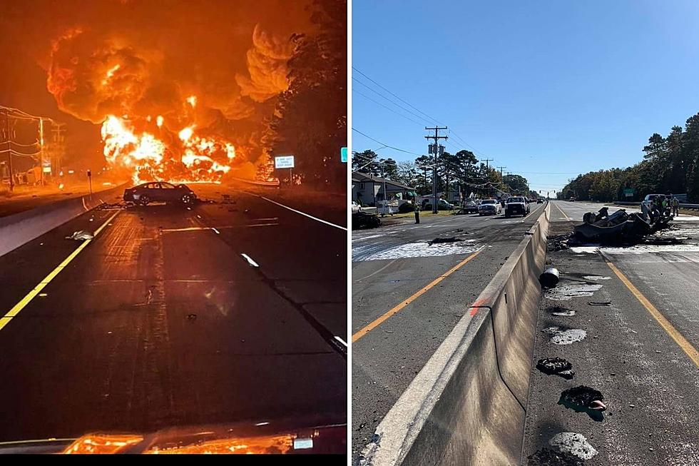 Inferno on NJ highway: Deer causes crash, spectacular tanker explosion