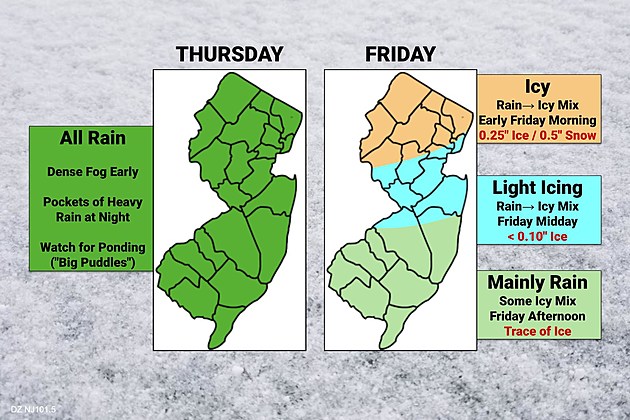 NJ weather: Foggy and wet Thursday, turning icy and colder Friday