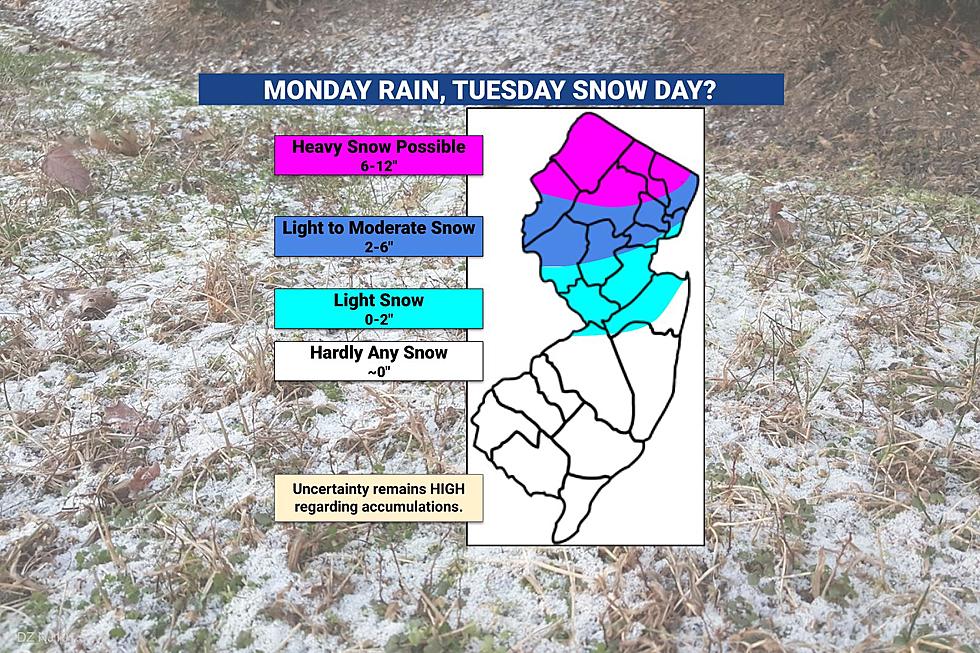 NJ to be clipped by snowy, rainy, windy nor'easter Monday-Tuesday