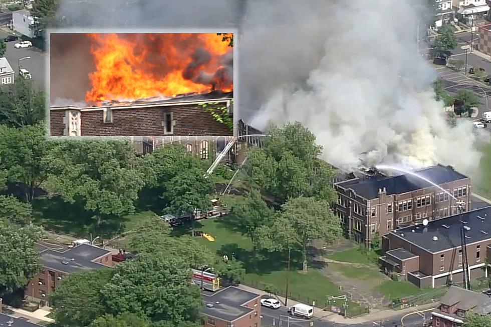 Empty school building on fire in Trenton, NJ