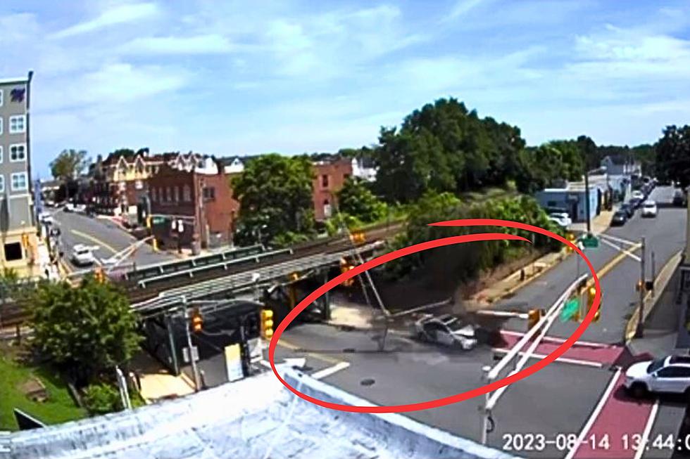 WATCH: Out-of-control car nearly kills pedestrian in NJ crash