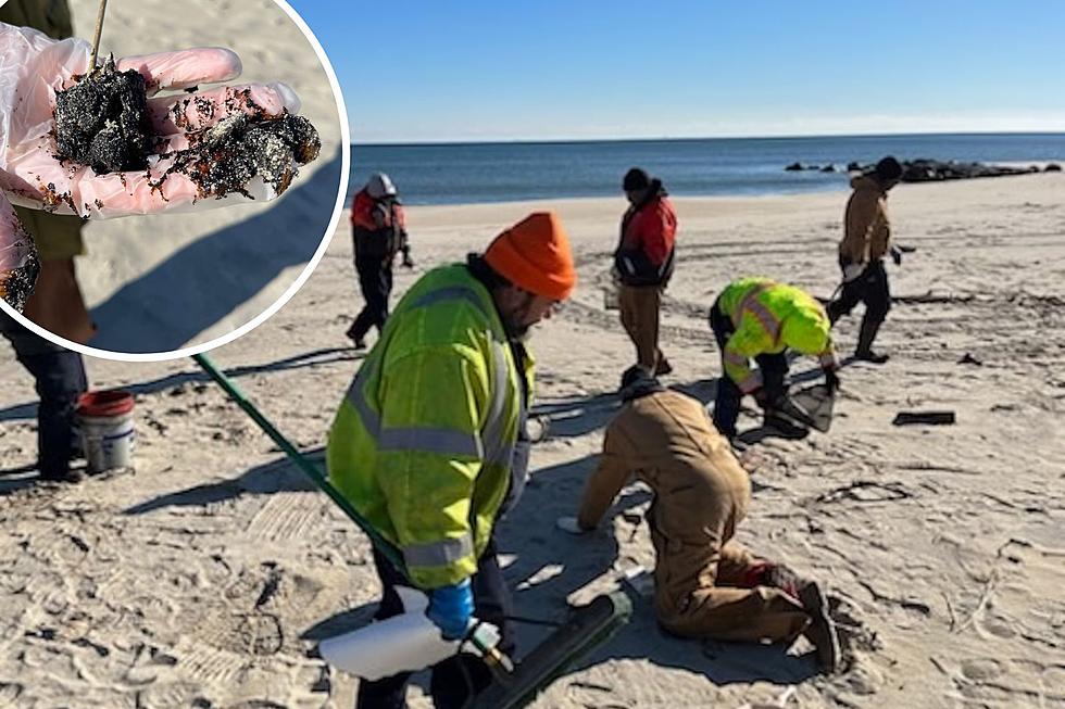 NJ scrambles to find source of tar and oil washing up on beaches