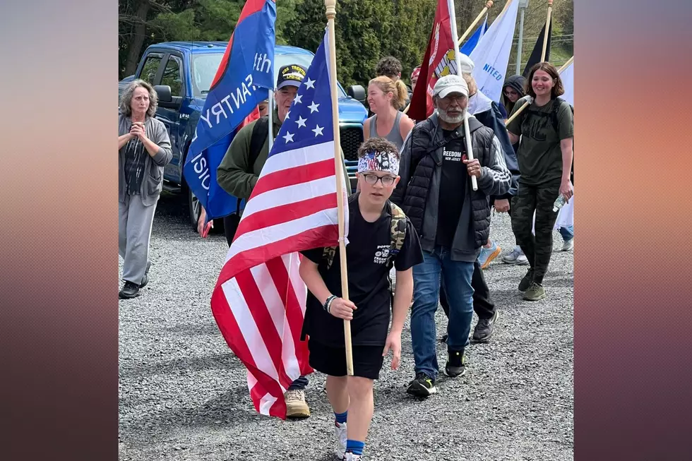 11-year-old Jersey kid walks 7 mile to support veterans