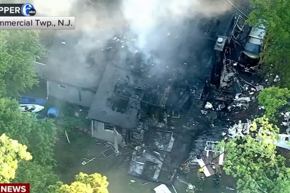 House destroyed after sound of explosion in Commercial Township, NJ