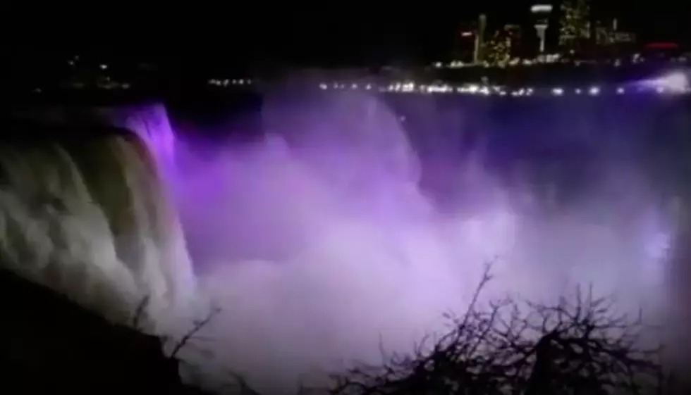 Niagara Falls Turns Purple