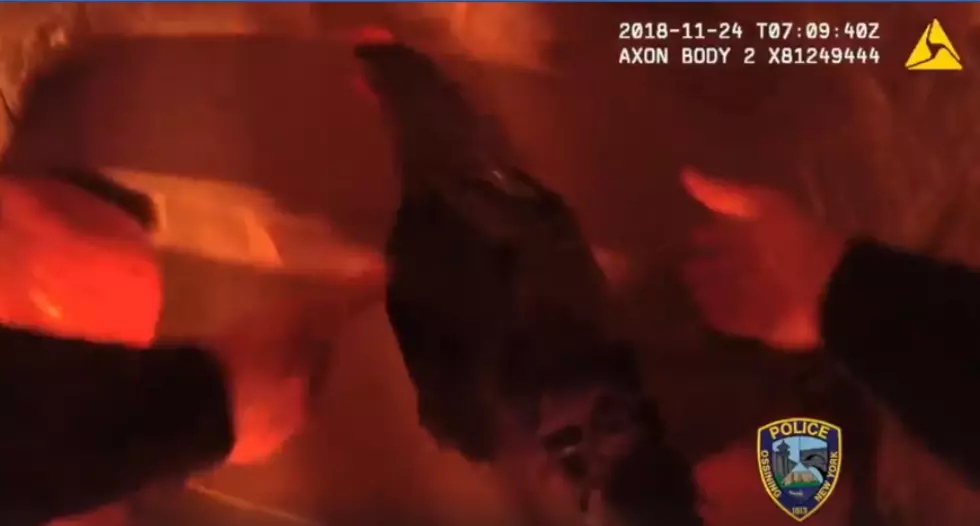 Upstate Police Officer Saves Chicken From Fire