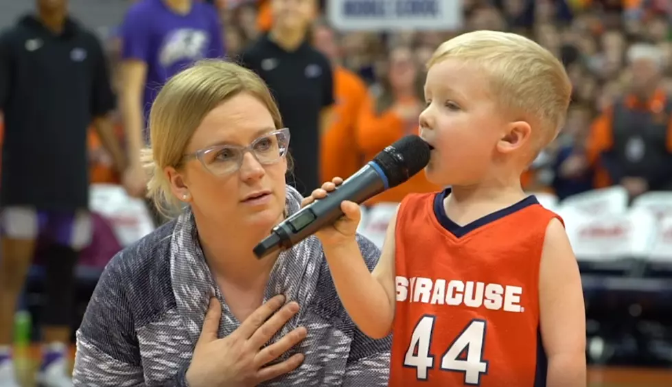 Three-Year-Old Boy Makes Carrier Dome History as Youngest National Anthem Singer