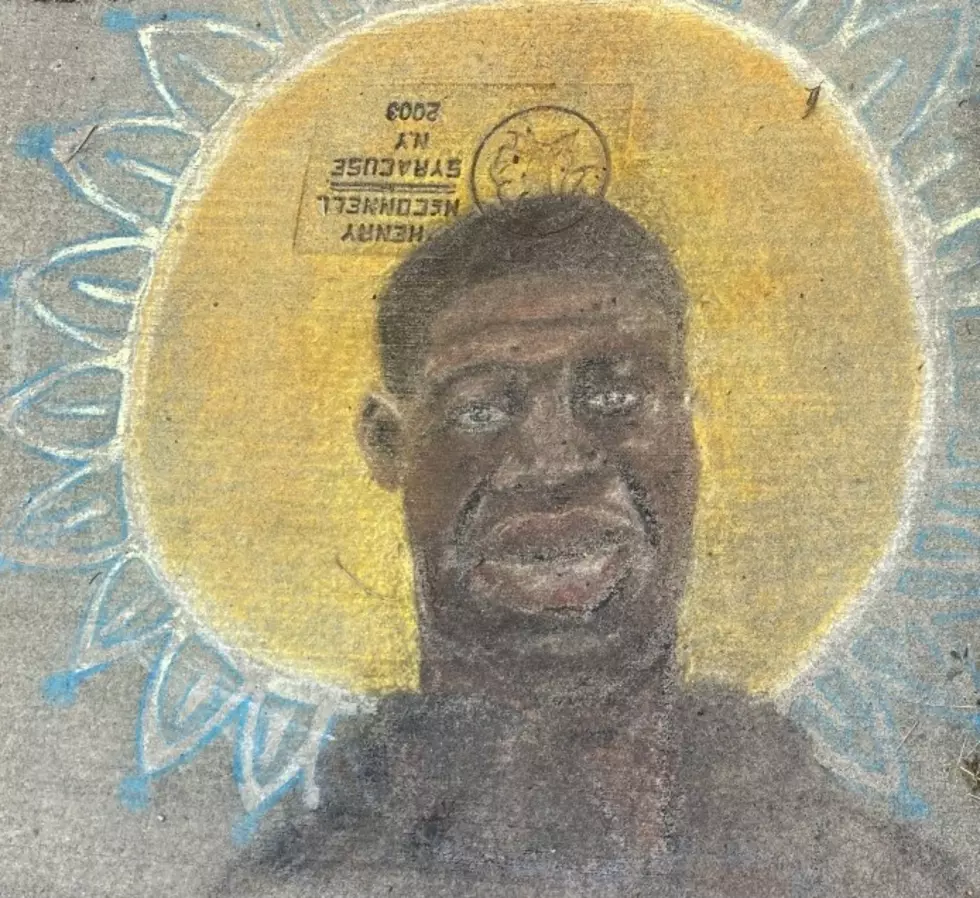 Syracuse Woman Honors George Floyd with Colorful Chalk Mural