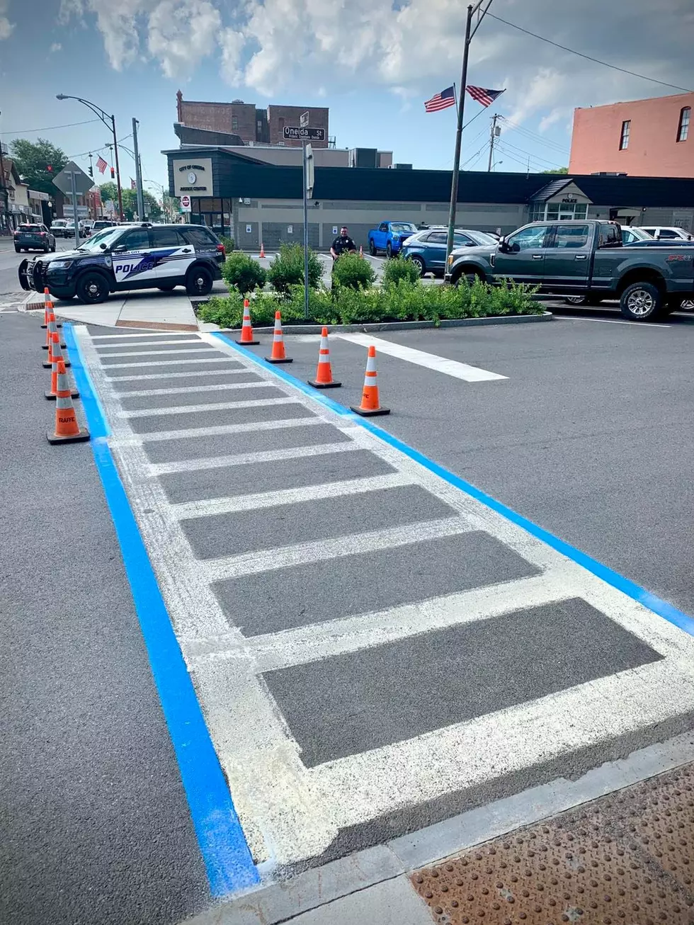 Blue Lines Linking Oneida Police Department, City Hall Repainted
