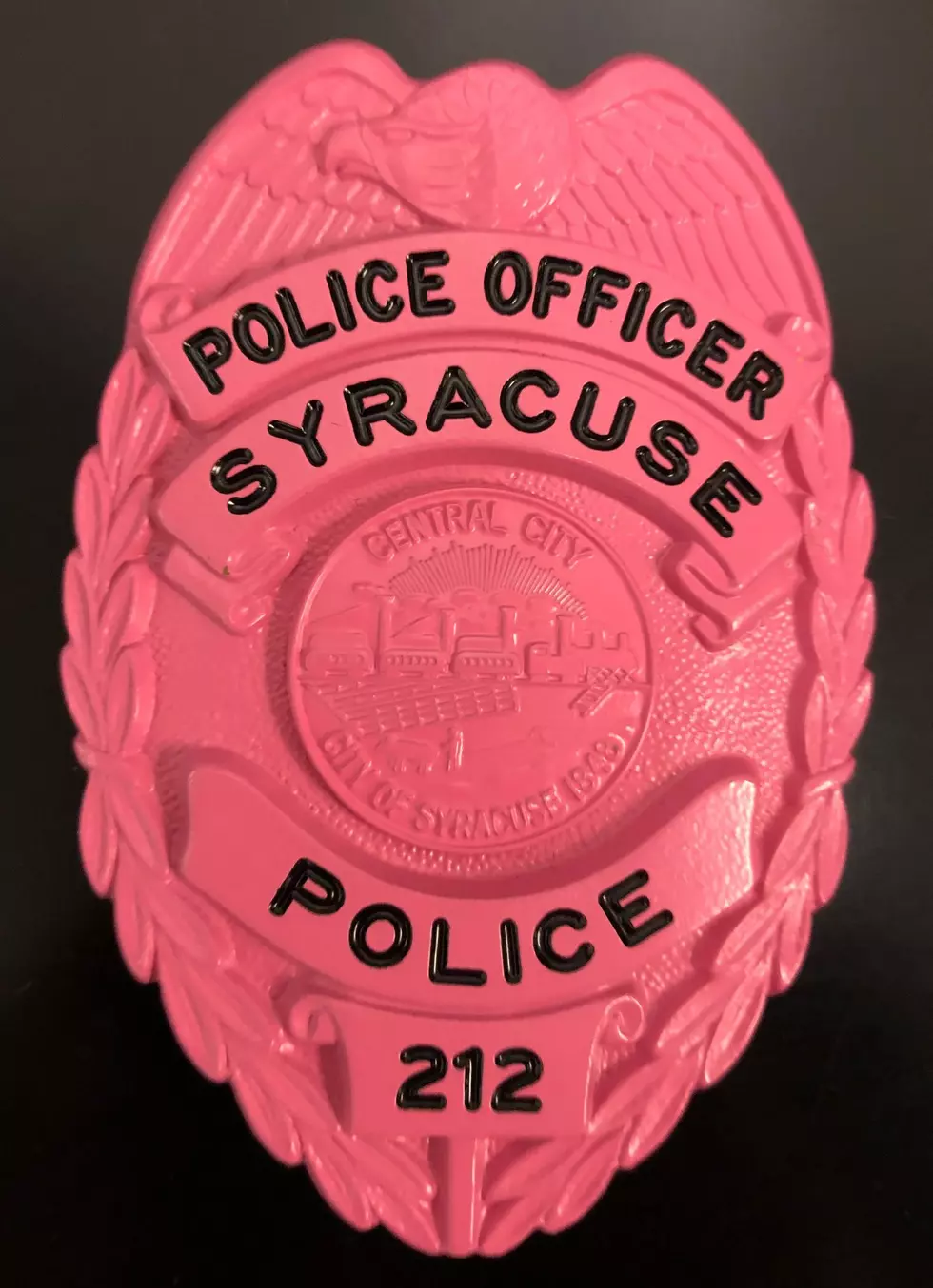 Syracuse Police Wearing Pink Badges For Breast Cancer Awareness