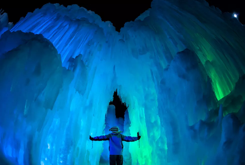 Cool Photos of Ice Castles Starting to Take Shape in Lake George