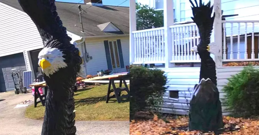 Grinch Steals 200 Pound Hand Carved Eagle From Front Yard in Rome