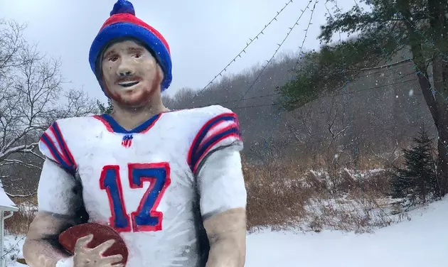 Bills Fan Builds 8 Foot Josh Allen Snow Sculpture
