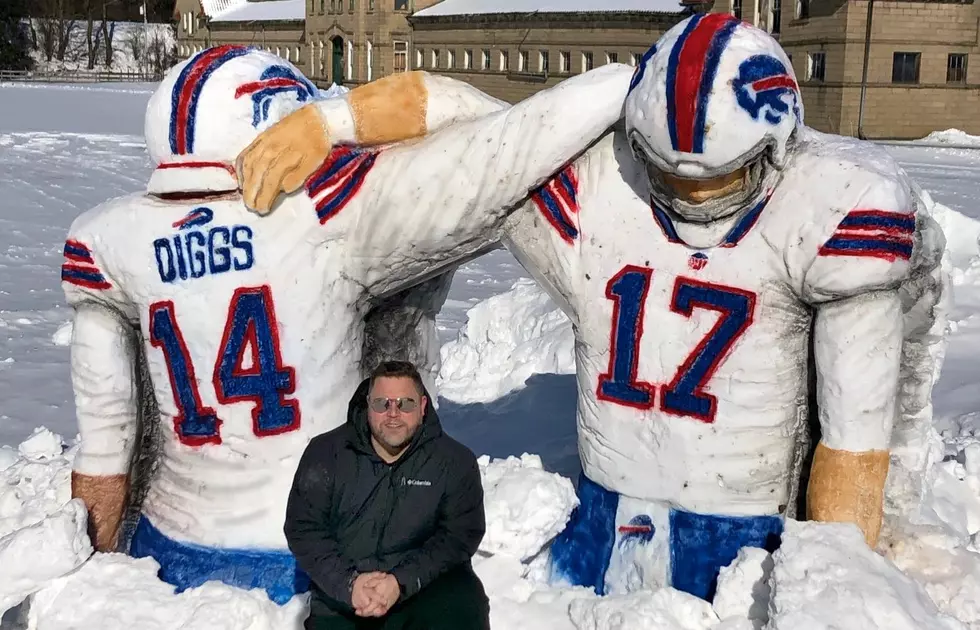 Fan Honors Bills With Snow Sculpture As Beautiful As Buffalo’s Season