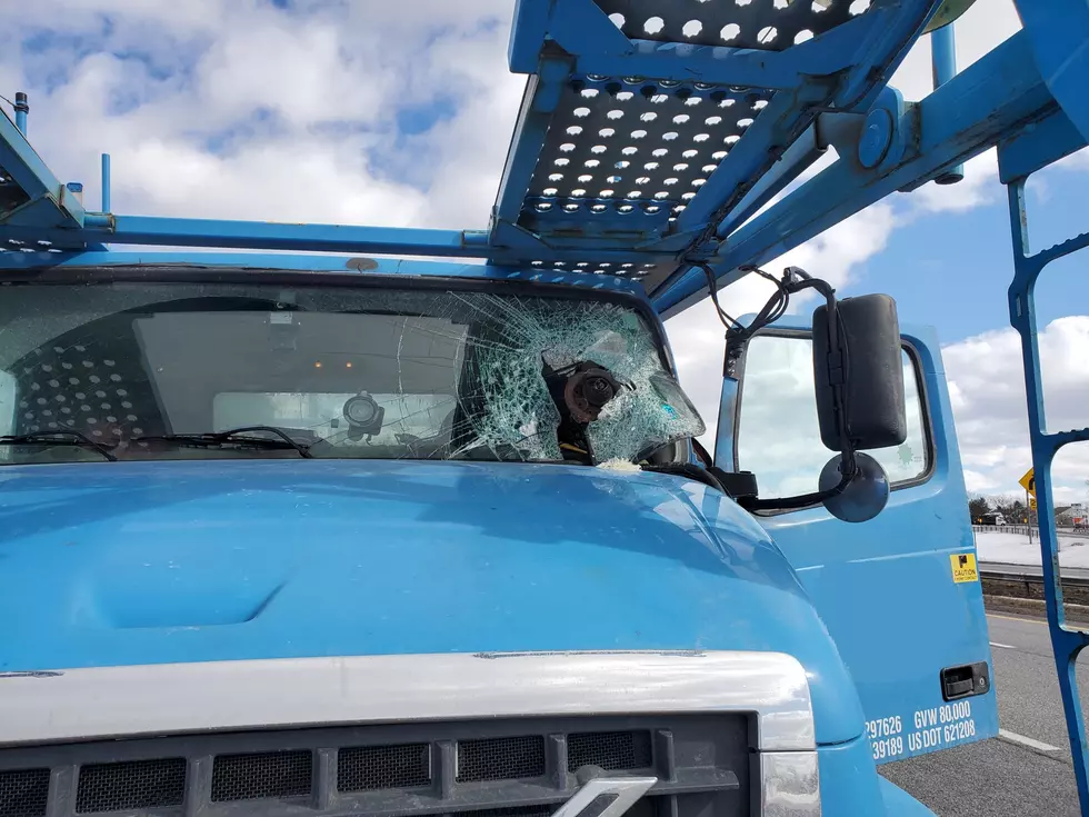 Driver Hit in the Head After Metal Shoots Through Truck Windshield on Thruway