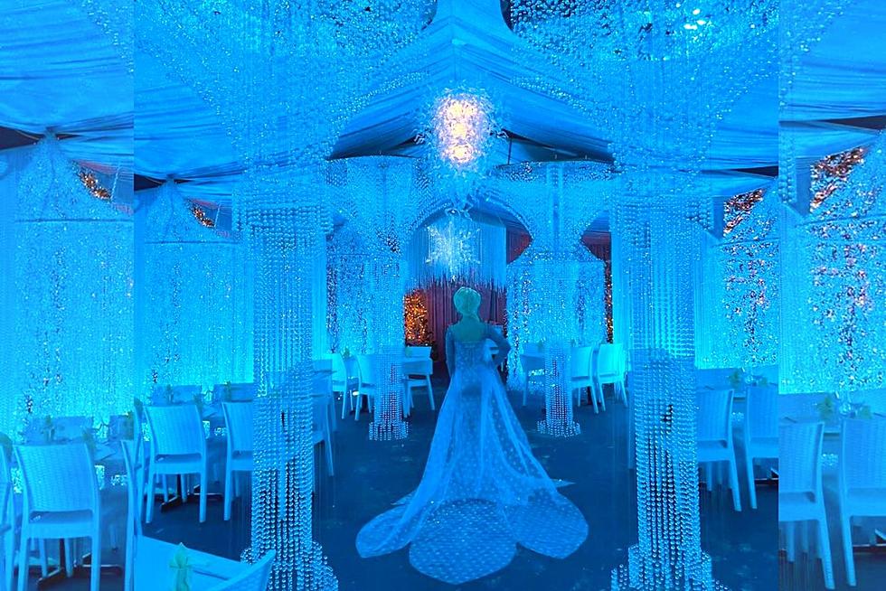 Frozen Inspired Dining Room With 70K Ft. of Crystals Worth Drive