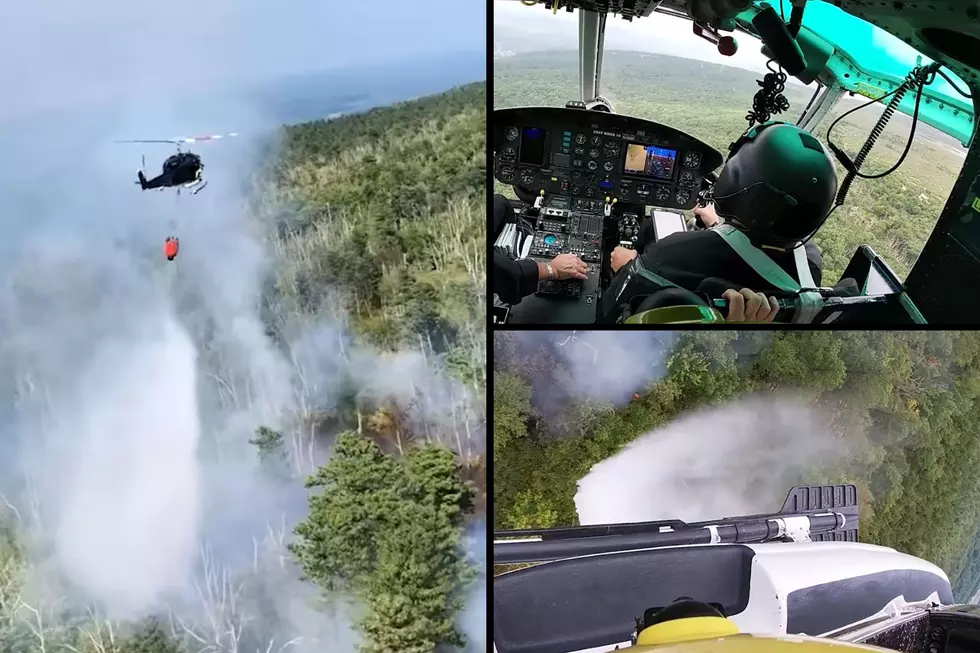 Watch Brave NYS Firefighters Put Out Wildfires With A Helicopter