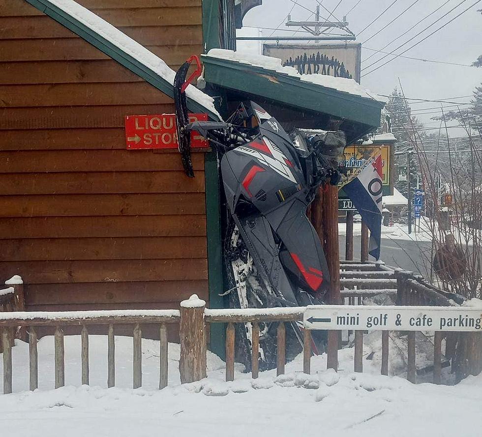 Upstate NY Snowmobiler Defies Odds; But How'd They Get This Stuck