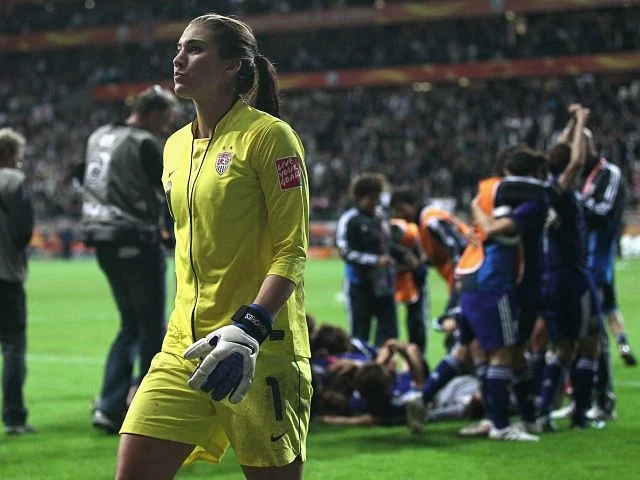US goalkeeper Hope Solo, US lost to Japan in World Cup finals