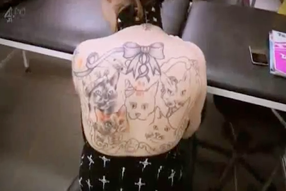 Woman Gets Massive Tattoo of Dead Cats on Her Back