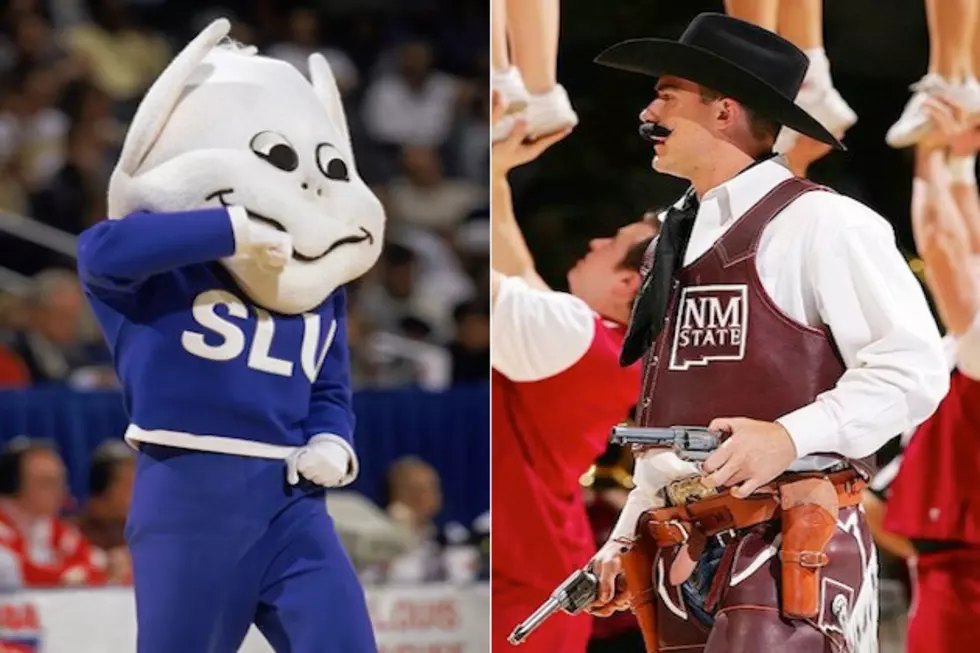 &#8216;The Billiken&#8217; of St. Louis University vs. &#8216;Pistol Pete&#8217; of New Mexico State &#8212; March Mascot Madness